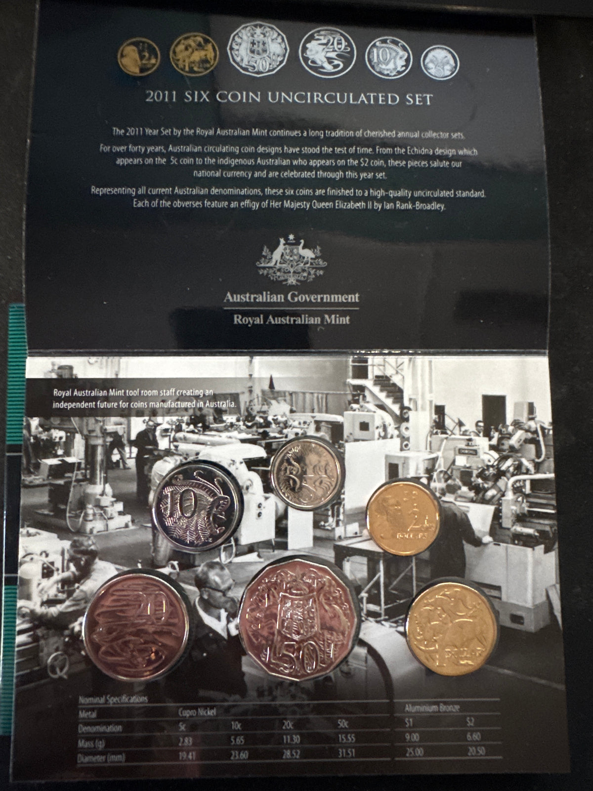2011 Six Coin Uncirculated Year Set – Royal Australian Mint