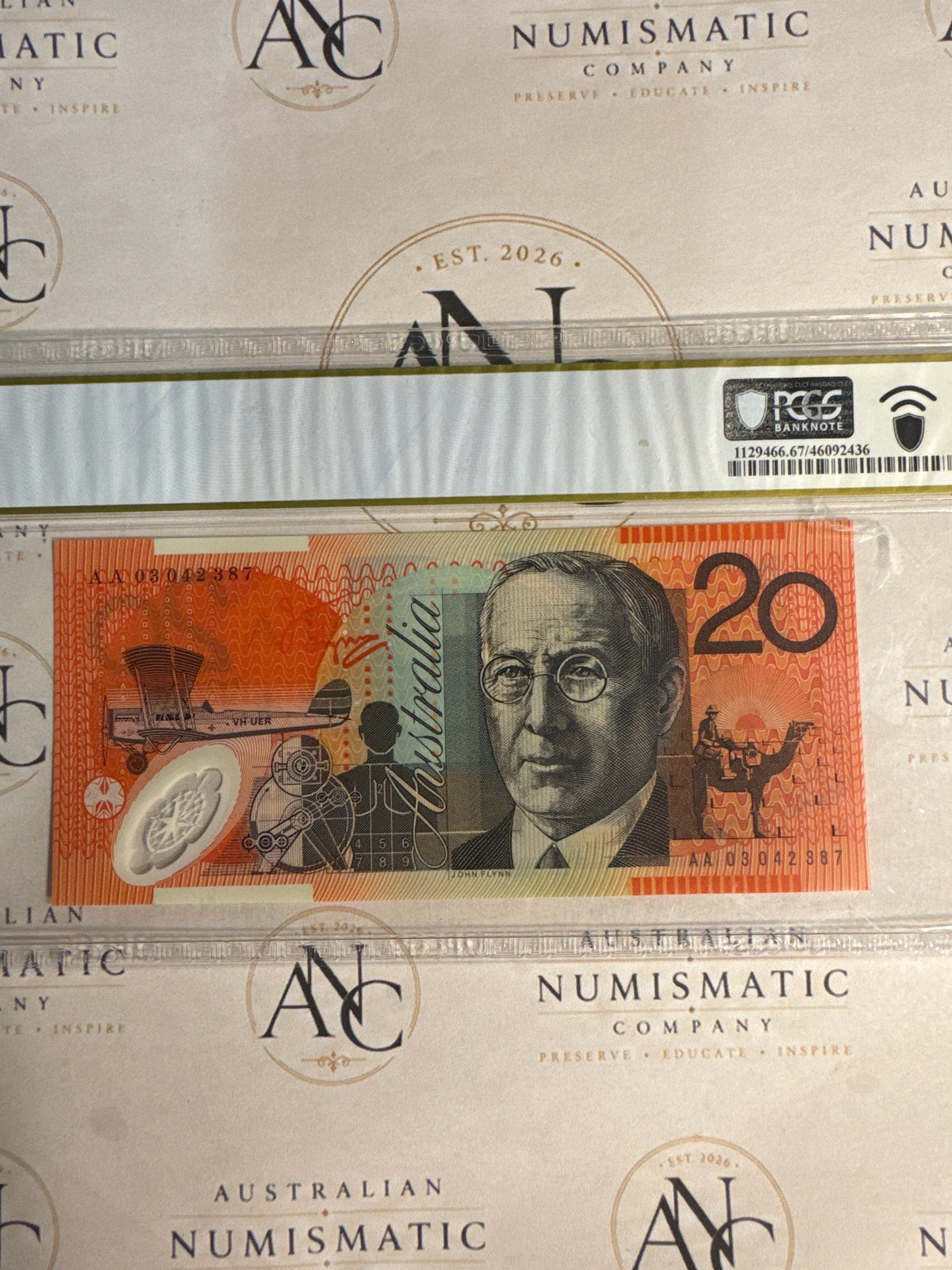 2003 $20 Macfarlane & Henry AA03 First Prefix – PCGS 67 PPQ