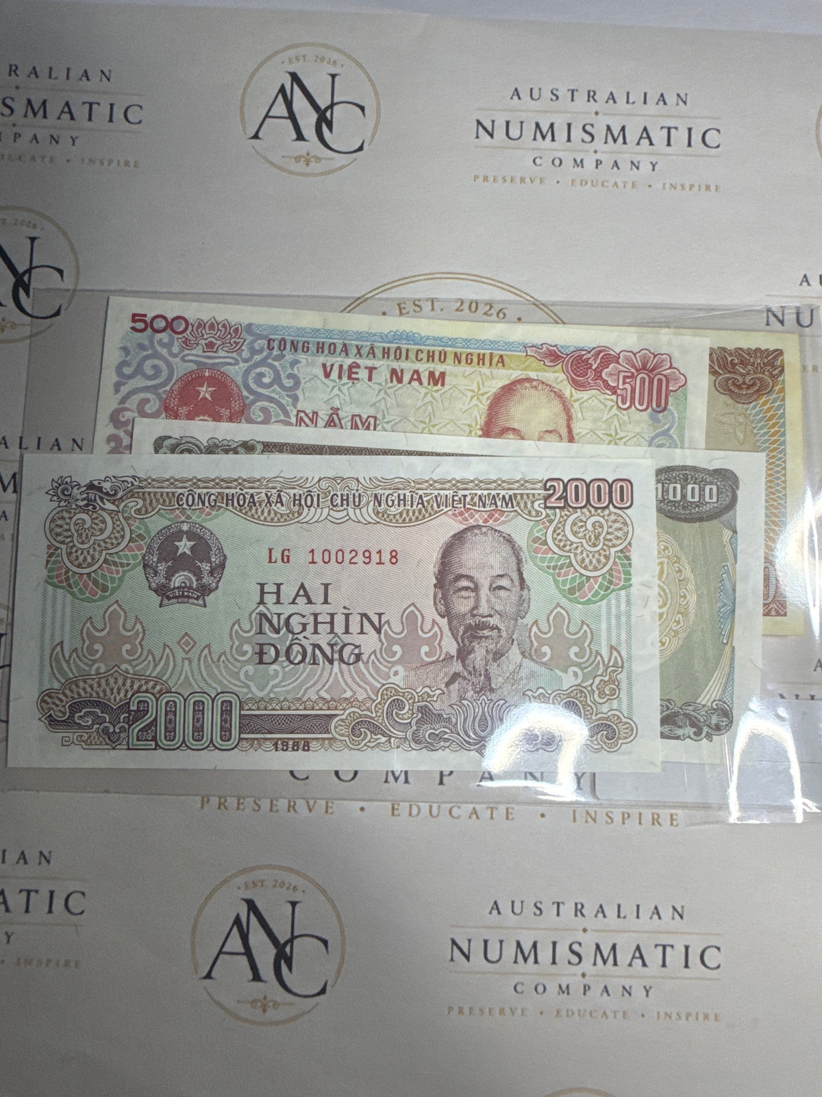 Vietnam 200, 500, 1,000 & 2,000 Đồng – Four Banknote Set