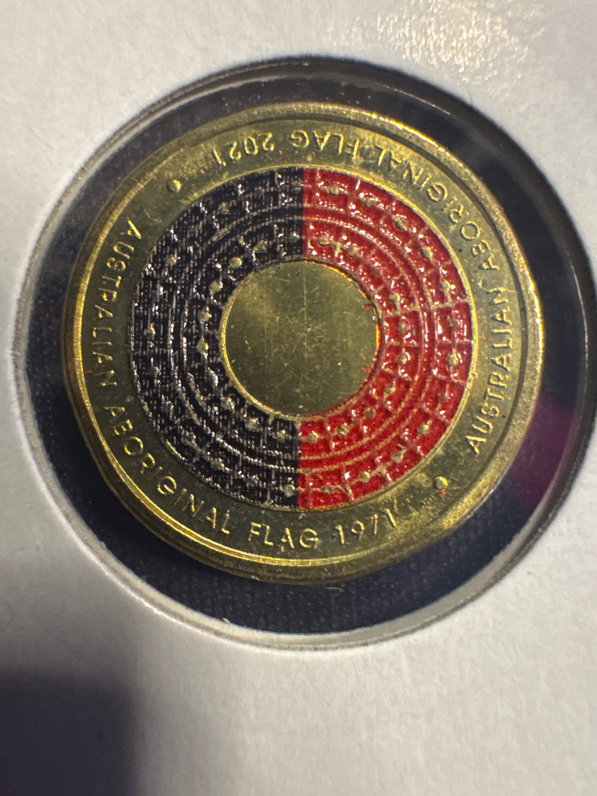 2021 Aboriginal Flag Anniversary Uncirculated $2 colourised coin