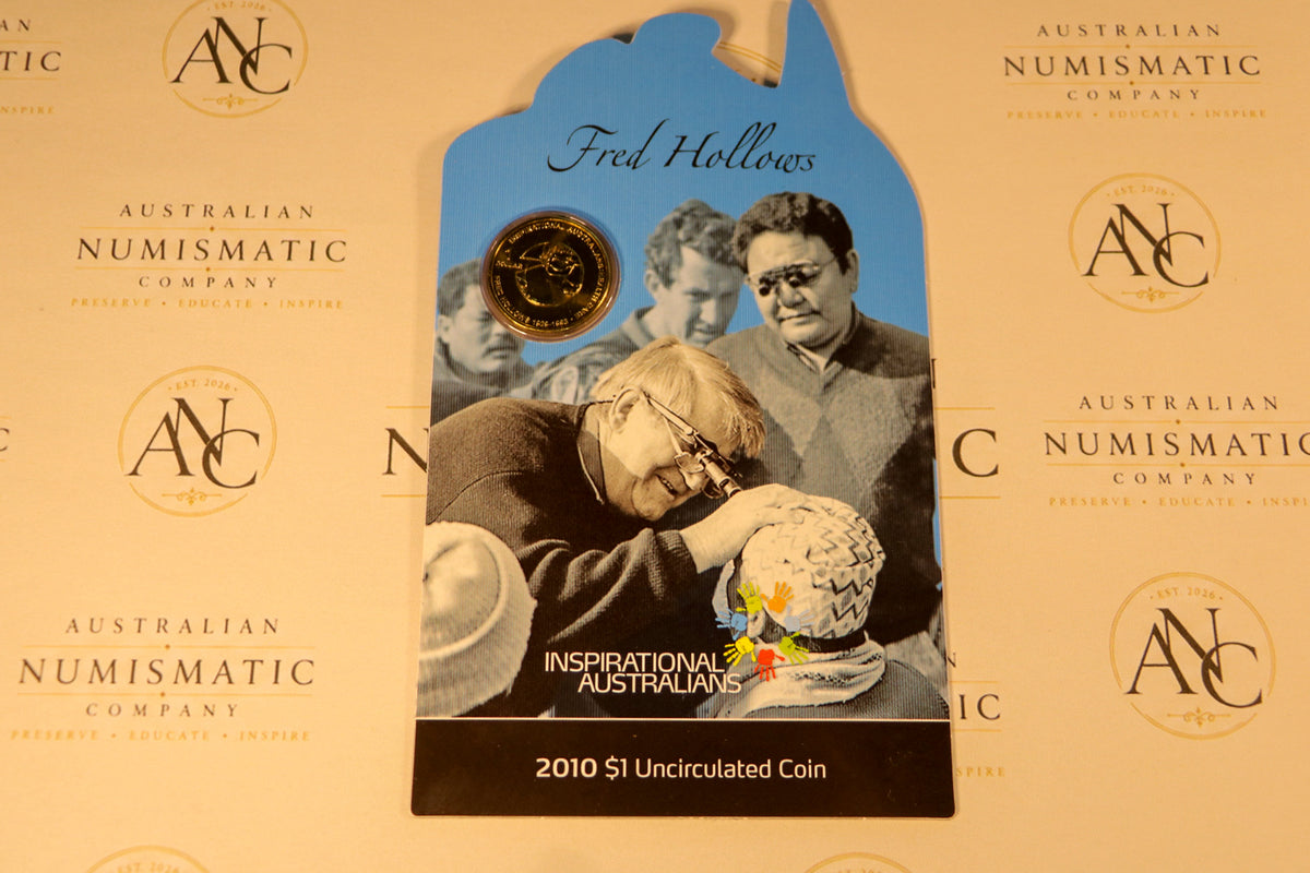 2010 Inspirational Australians – Fred Hollows $1 Uncirculated Coin in Card