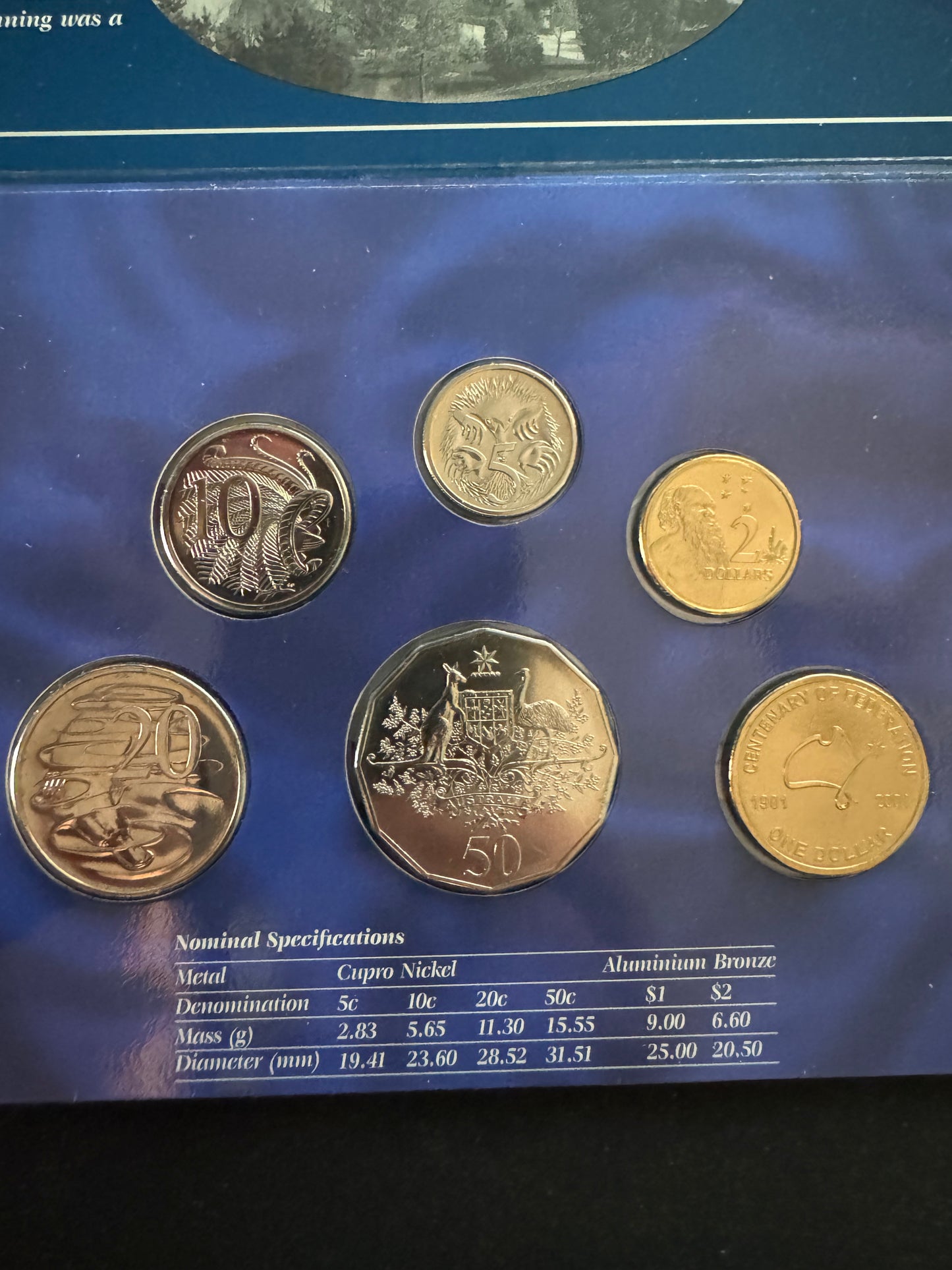 2001 Centenary of Federation Uncirculated Coin Set