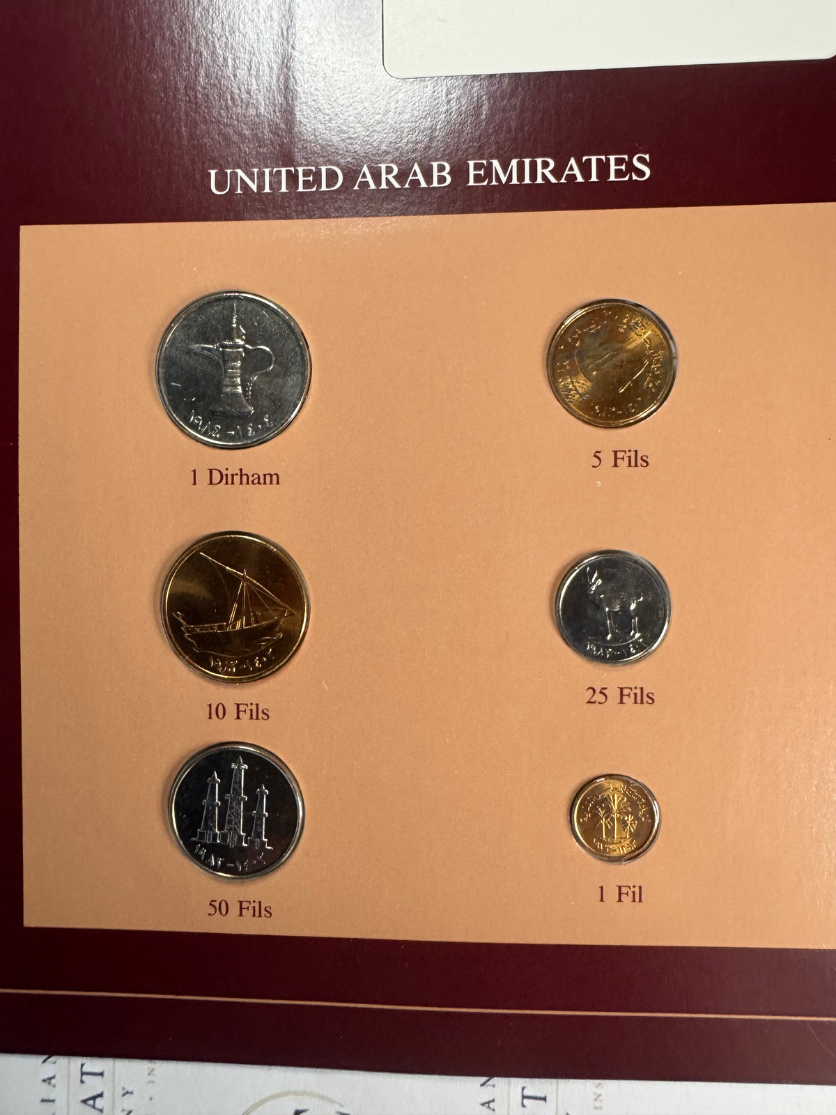 United Arab Emirates 1973–1984 6-Coin Set – Coin Sets of All Nations