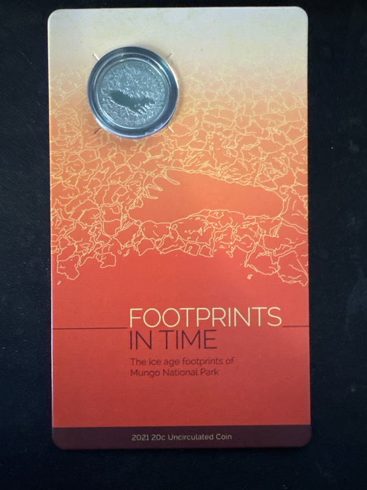 2021 Footprints in Time 20c Uncirculated Coin – Mungo National Park