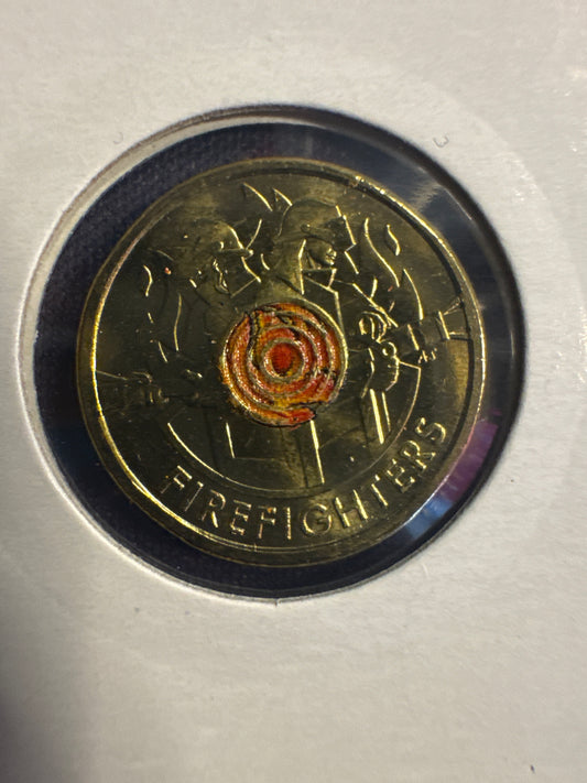 2020 Firefighters Uncirculated $2 colourised coin