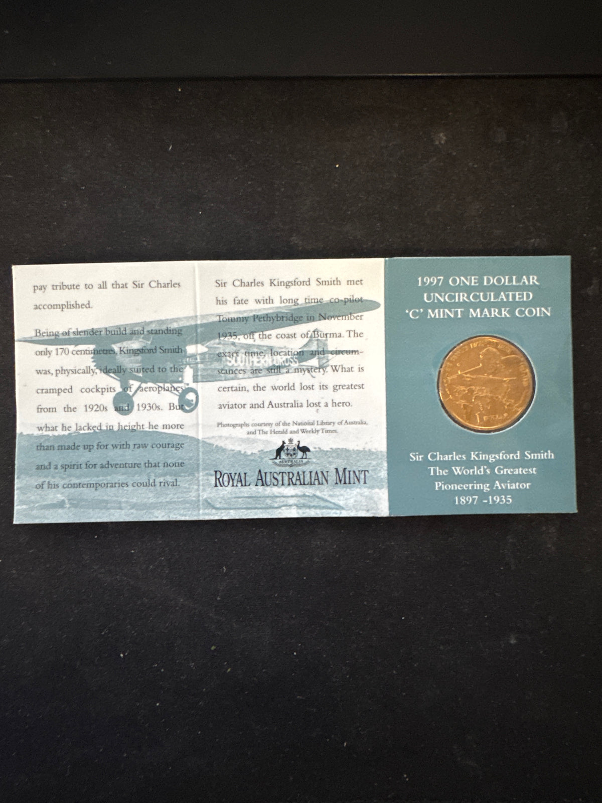 1997 $1 'C' Mintmark Uncirculated Coin – Royal Australian Mint