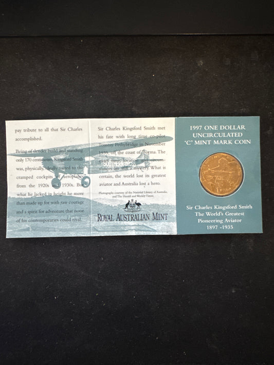 1997 $1 'C' Mintmark Uncirculated Coin – Royal Australian Mint