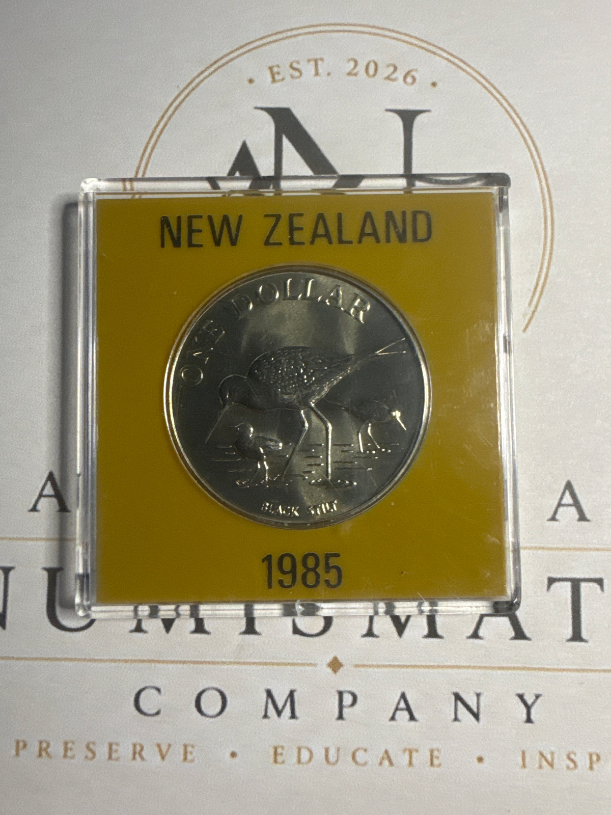 1985 New Zealand $1 Black Stilt – UNC in Original Case — $24.95