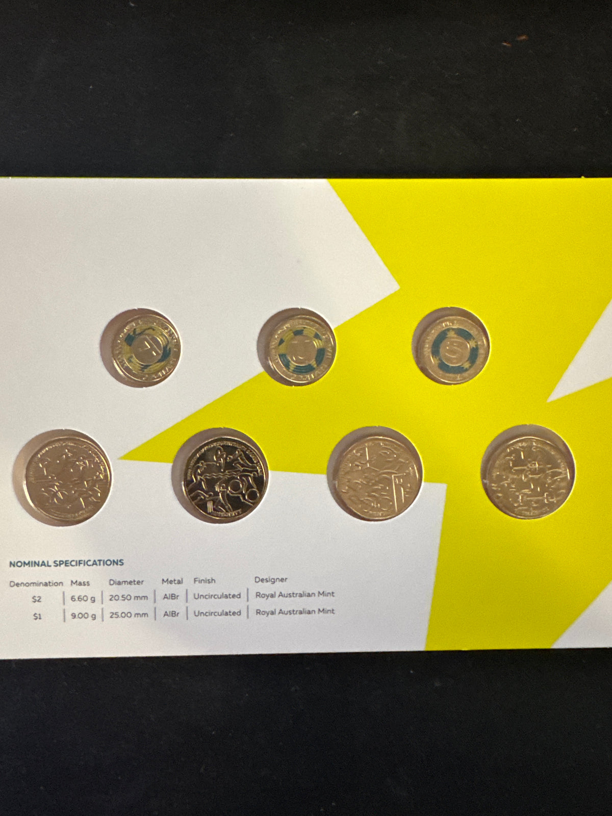 2022 Australian Commonwealth Games Team Birmingham 7 Coin Collection