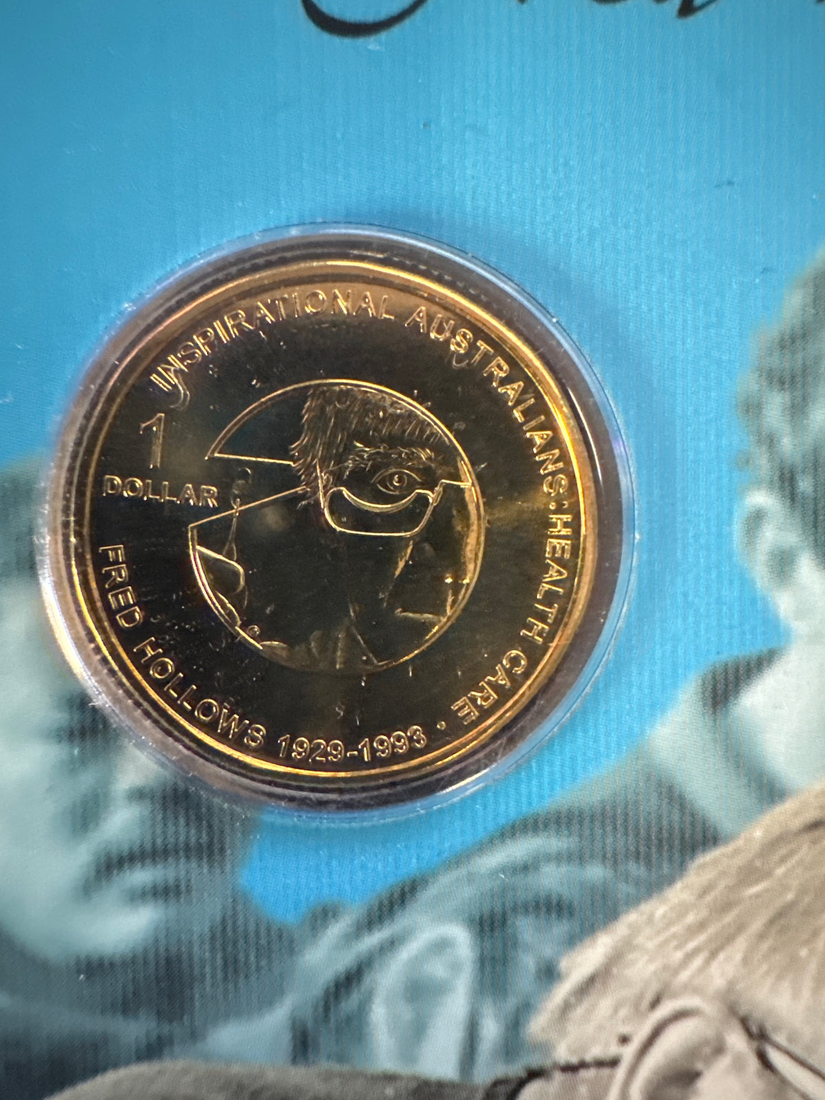 2010 Fred Hollows $1 Uncirculated Coin – Inspirational Australians