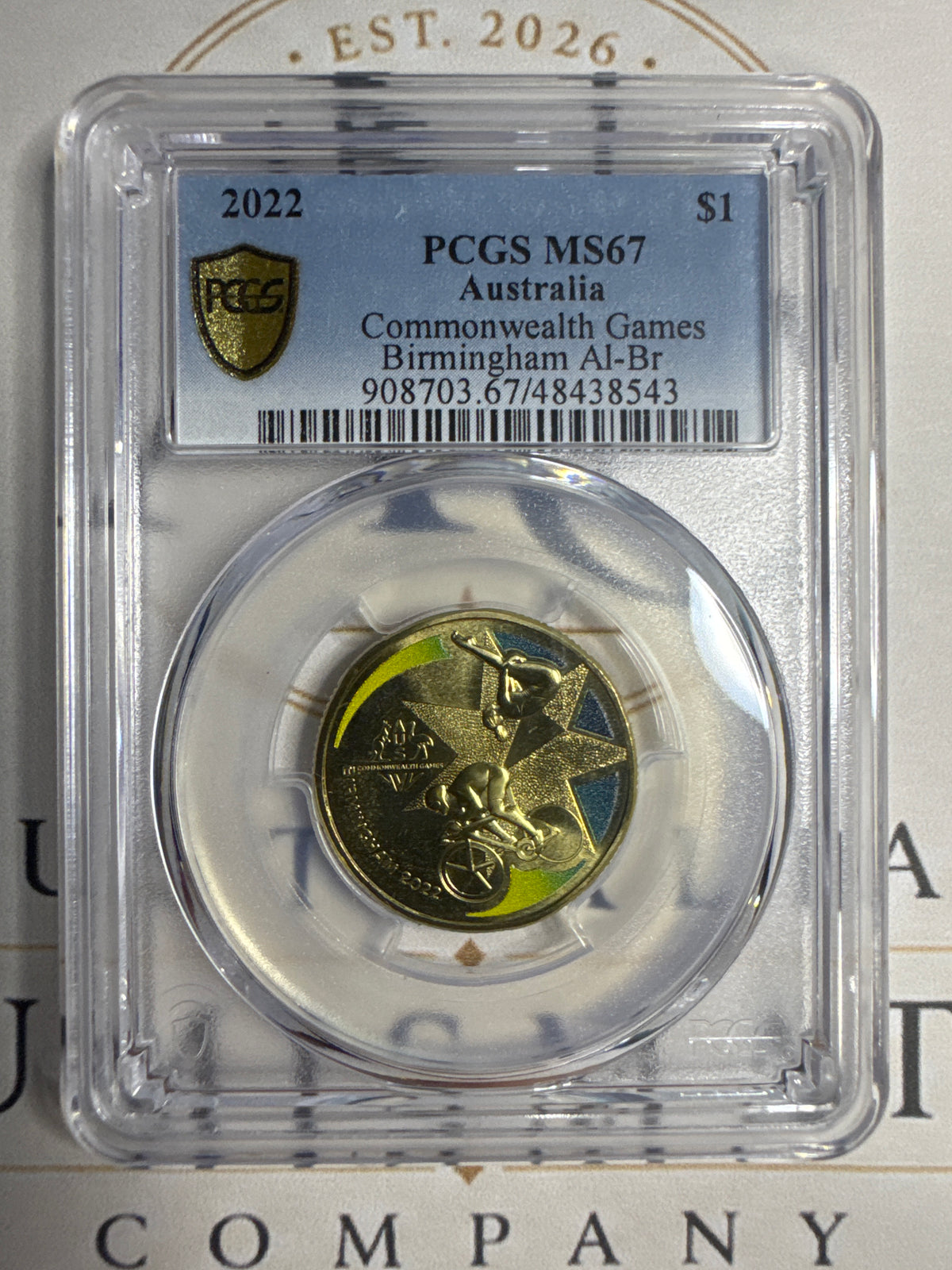 2022 Australian $1 Birmingham Commonwealth Games – PCGS MS67
