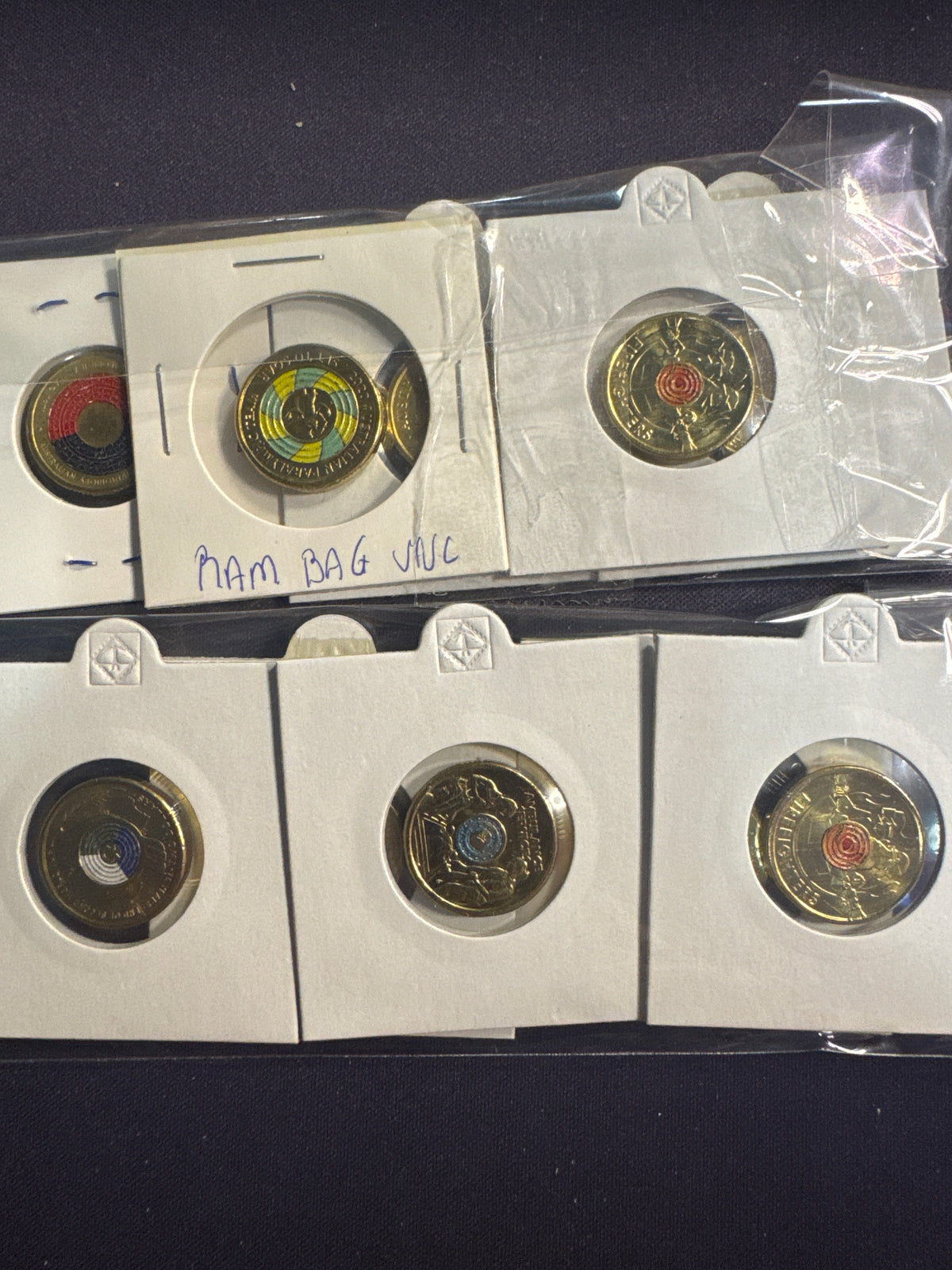 Pack of 5 uncirculated $2 colourised coins
