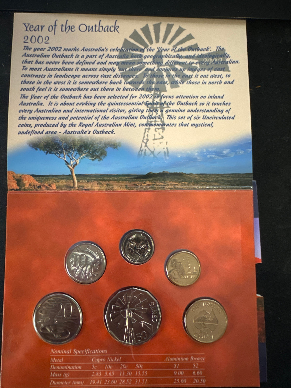 2002 Year of the Outback Six Coin Uncirculated Set