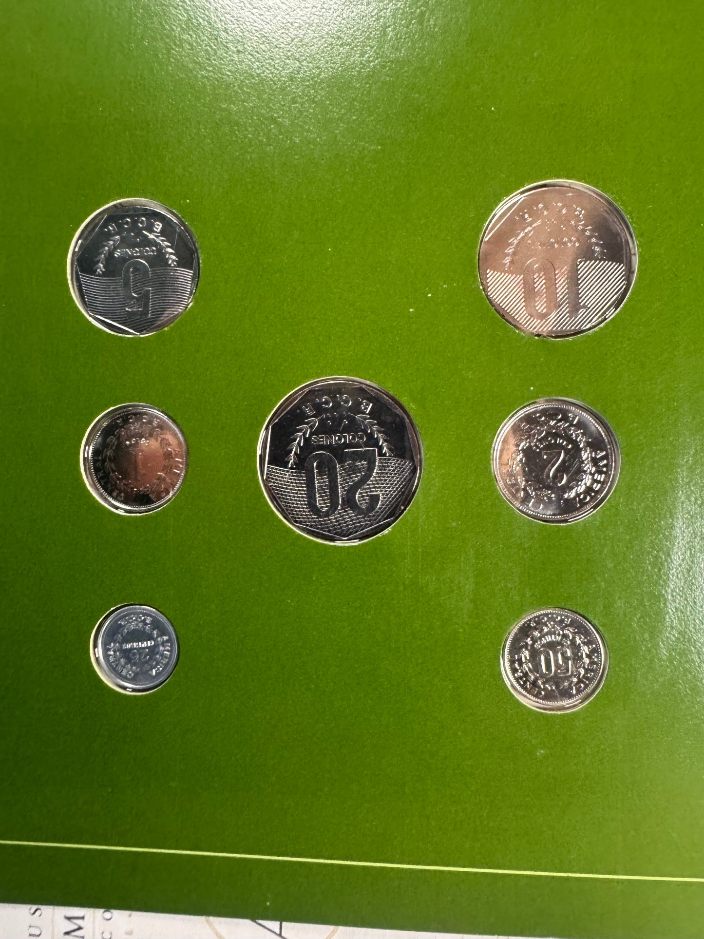 1983–1984 Costa Rica 7-Coin Set – Coin Sets of All Nations