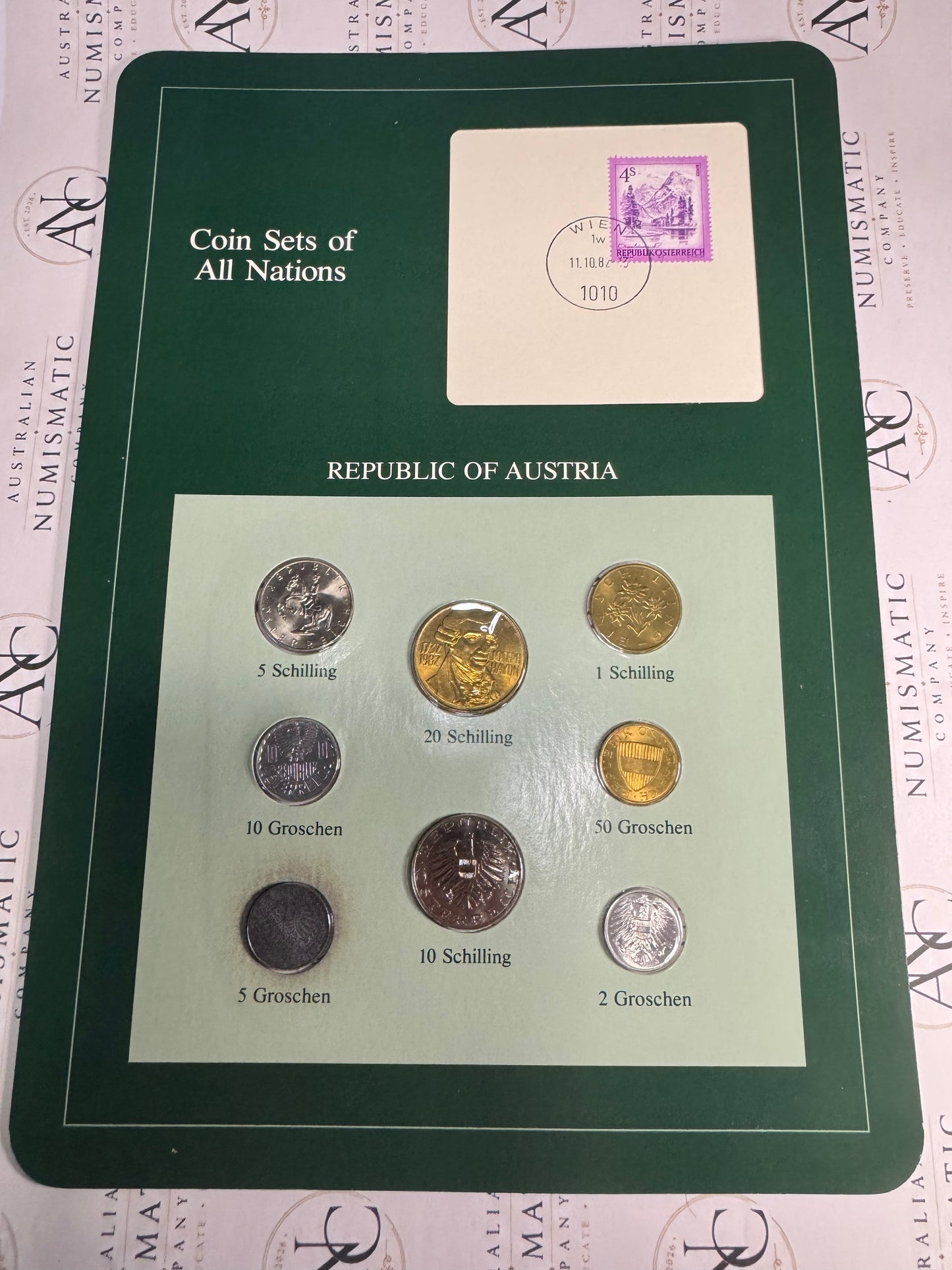 Republic of Austria 8-Coin Set – Franklin Mint Coin Sets of All Nations