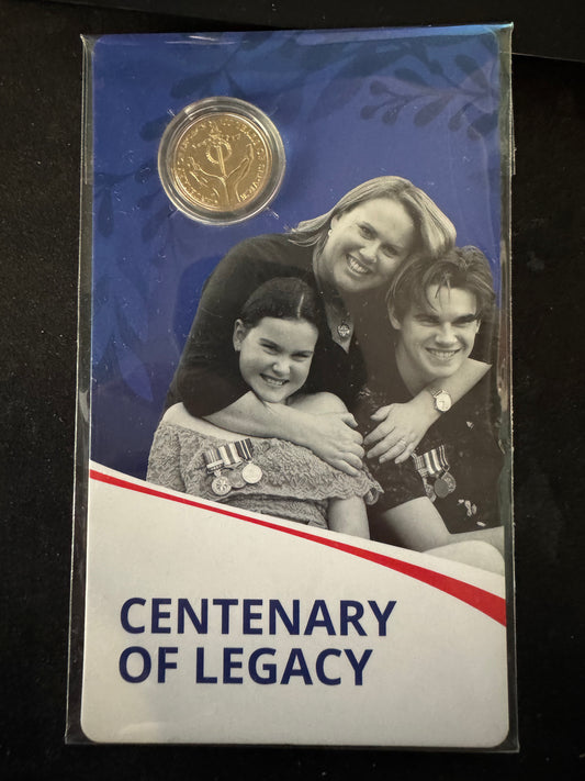 2023 Centenary of Legacy $1 Uncirculated Coin in Card