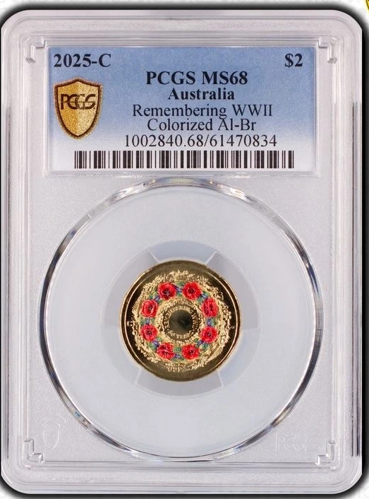 2025 - C Mintmark WWII Poppy Wreath $2 PCGS MS68